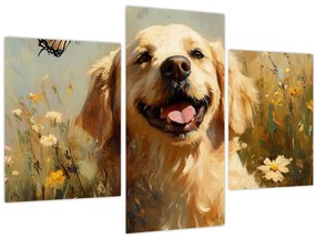 Kép - Boldog kutyus (90x60 cm)