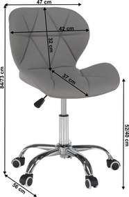 Irodai fotel, szürke/króm, ARGUS NEW