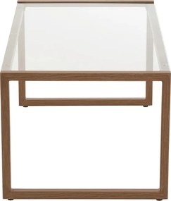 Konferenciasztal NATURELE üveglappal, 90x50 cm, sötétbarna