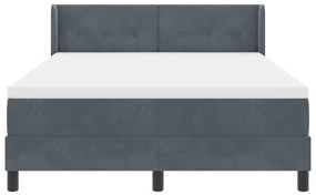 Boxspring Ágy Matrac Készlettel Sötétszürke 140x200 cm Bársonyos