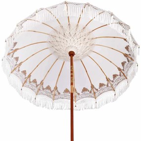 Balinéz Napernyő 260 Krém 210-220 cm Pamut és tömör fa