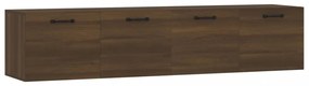 2 db barna tölgy színű szerelt fa faliszekrény 60x36,5x35 cm