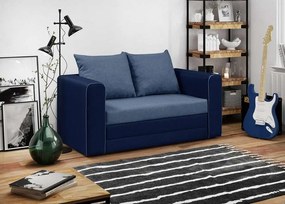 BELLA Kétszemélyes kinyitható kanapé Kék/sötétkék
