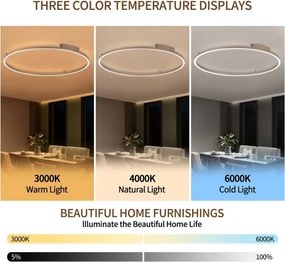 Brilagi - LED dimmelhető lámpatest PORTOFINO LED/85W/230V Ø 120 cm bézs + távirányító