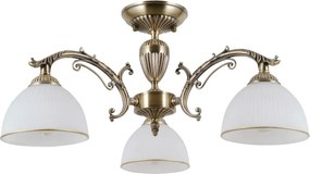 ITALUX PND-5122-3 FENEZA Klasszikus Csillár Antik Bronz, Fehér E27 IP20