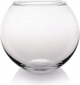 Üveg váza gömb közepes 19cm