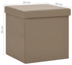 kávészínű összecsukható PVC tárolóülőke