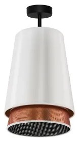 Duolla - Felületre szerelhető csillár BELL SHINY 1xE27/15W/230V átm. 25 cm fehér/réz