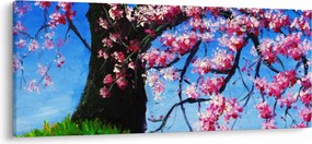 Kép festett cseresznyevirágok (120x50 cm)