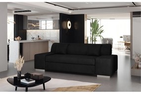 Porto 3 kanapé, fekete, Mat Velvet 99