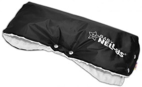 Babakocsi ujj Baby Nellys ® minky - fehér fekete