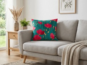 Pamut párnahuzat VIVIDELLE POLY 45x45 cm, zöld