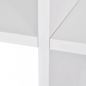 Fehér lépcsős könyvespolc/vitrines polc 142 cm
