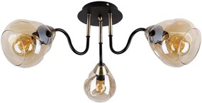 Candellux Unica mennyezeti lámpa 3x40 W fekete-füst színű -arany 33-00880