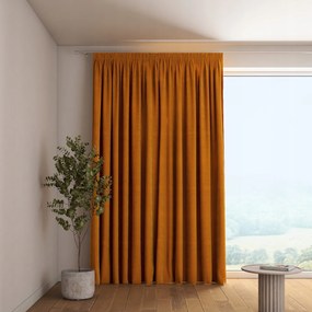 Dekoria Függöny ráncoló szalaggal 1 db 130x260cm sárga árnyalatok