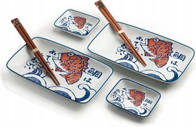Kínai porcelán sushi készlet Sakana 4 db