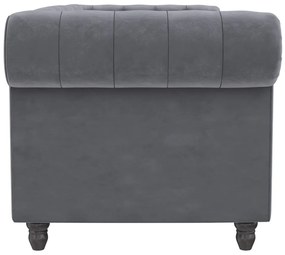 Sötétszürke bársony kinyitható kanapé 236 cm Felix – Støraa