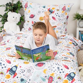 4Home Cosmic Adventure gyerek pamut ágyneműhuzat, 140 x 200 cm, 70 x 90 cm, 140 x 200 cm, 70 x 90 cm