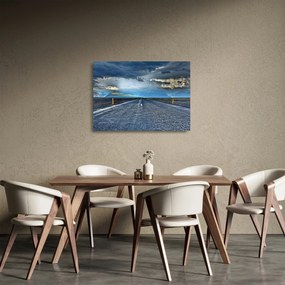Kép egy viharról az úton (üvegen) (70x50 cm)
