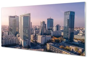 Üvegképek Varsó felhőkarcolók panoráma 100x50 cm