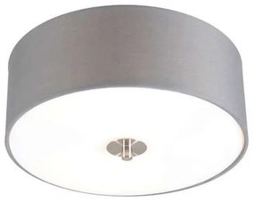 Rusztikus mennyezeti lámpa szürke 30 cm - Drum