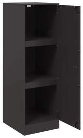 fekete acél tálalószekrény 34,5x39x107 cm