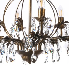 ONLI - Csillár láncon TERESA 8xE14/6W/230V bronz