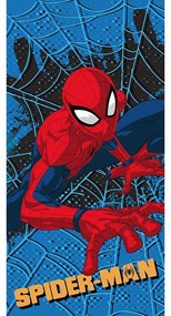 Piros-kék mikroszálas gyerek fürdőlepedő 70x140 cm Spider-man – Jerry Fabrics