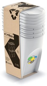 Sortibox szelektált hulladékgyűjtő 35 l, 4 db, hamuszürke