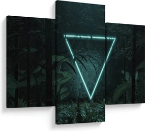 Kép - Neon háromszög a dzsungelben (90x60 cm)