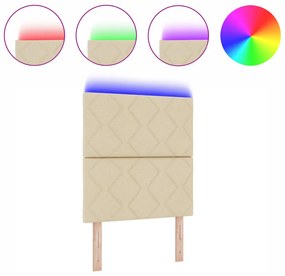 LED Fejvég Gyémánt Blokkok Dizájn Krém 80 cm Textil