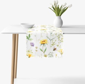 Goldea teflonbevonatú asztali futó - réti világ 20x120 cm