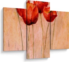 Kép - piros tulipán (90x60 cm)