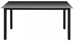 7 részes barna polyrattan kerti étkezőgarnitúra párnákkal