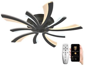 Brilagi - LED Dimmelhető felületre szerelhető csillár TWIST LED/55W/230V 3000-6500K antracit + távirányító