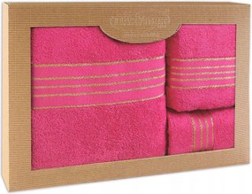Törölköző D Pamut 100% Tiwano Fukszia (p) 30x50+50x90+70x140 kpl.