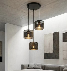 Emibig modern függeszték karbon fekete emi1651/3prem