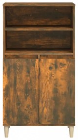 füstös tölgy színű szerelt fa magasszekrény 60 x 36 x 110 cm