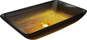 Mexen Megan 56 x 36 cm-es, sötét arany, üveg mosdókagyló - 24135651