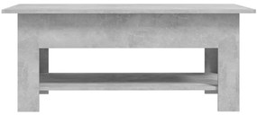 Betonszürke szerelt fa dohányzóasztal 102 x 55 x 42 cm