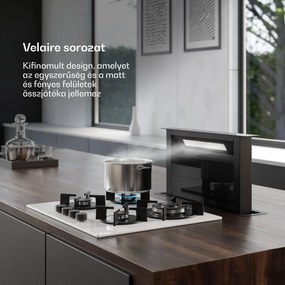 Klarstein Velaire gázfőzőlap, 4 égős főzőlap elektromos gyújtással, kompatibilis földgázzal és LPG-vel, 8000W, 60cm