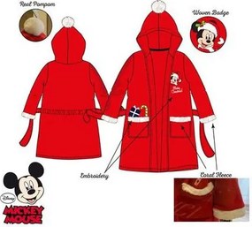 Disney Mickey Red Karácsonyi gyerek köntös 8 év / 128 cm