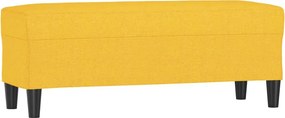 vidaXL világossárga szövet pad 100 x 35 x 41 cm