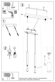Sollux SL.0958 - Csillár zsinóron VIZIER 2xG9/40W/230V fehér