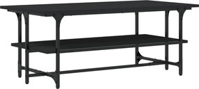 vidaXL fekete szerelt fa dohányzóasztal 100 x 50 x 40 cm