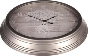 Falióra – 58 cm átmérő, MDF, üveg és fém keret, életfa