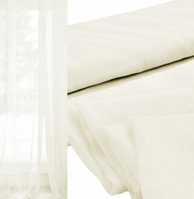 Függöny függöny finom fátyol sima méteráru 300 cm ekrü