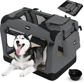 Leopet® Szállító box kutyáknak XXL 91 x 63 x 63 cm antracit