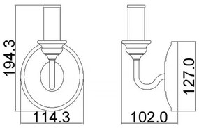 Feiss FE-HARTSVILLE1 - HARTSVILLE fali lámpa 1xE14/40W/230V bézs/barna