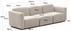 Bézs kanapé 263 cm Neom – Kave Home